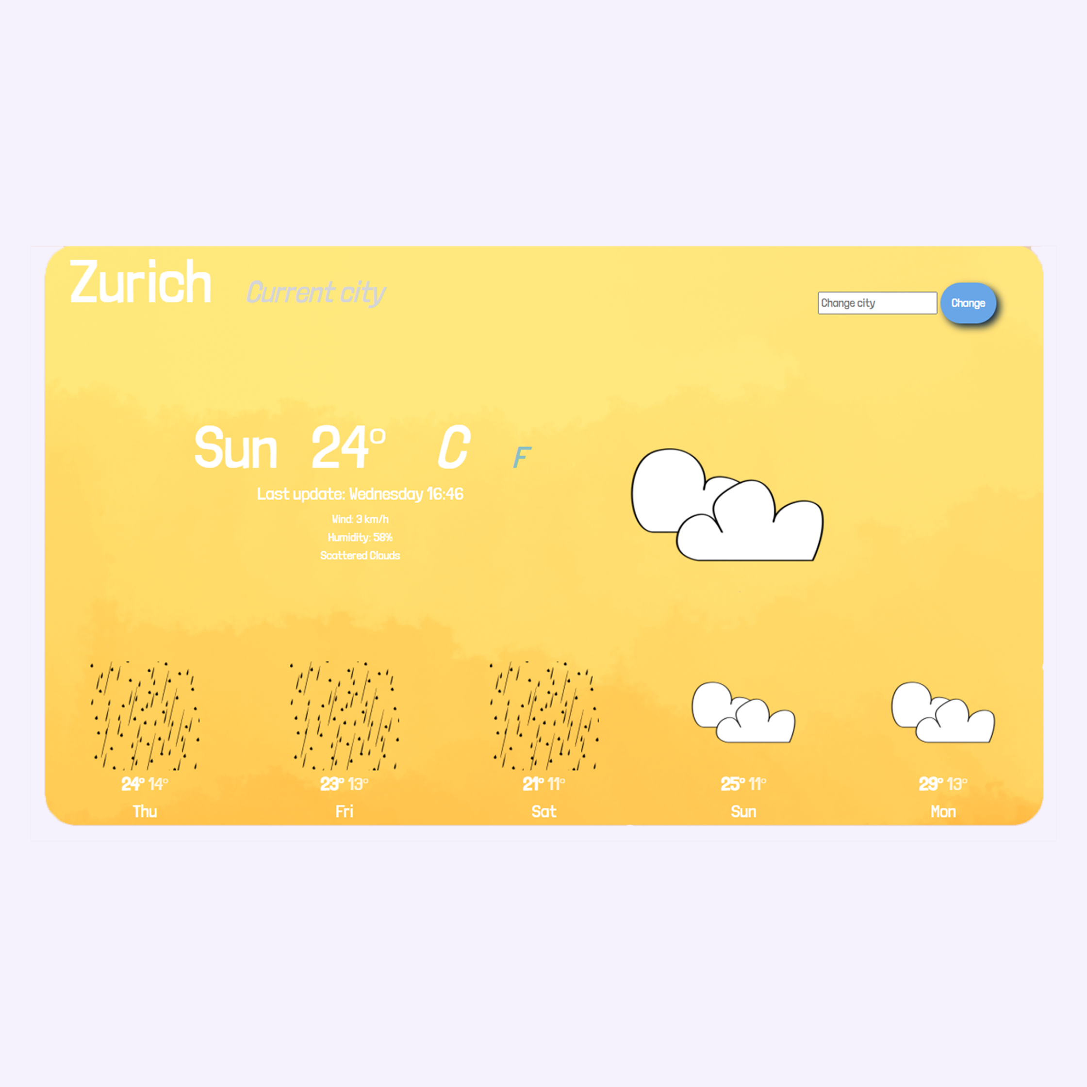 Preview weather app